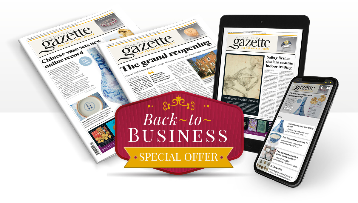 Antiques Trade Gazette is available on your desktop, tablet or smartphone