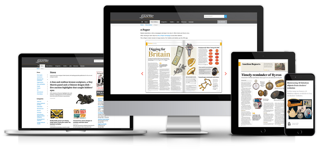 Latest issue of Antiques Trade Gazette available on your desktop, tablet or smartphone