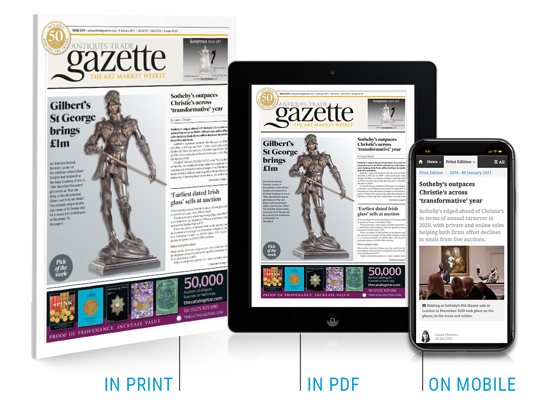 Latest issue of Antiques Trade Gazette available on your desktop, tablet or smartphone