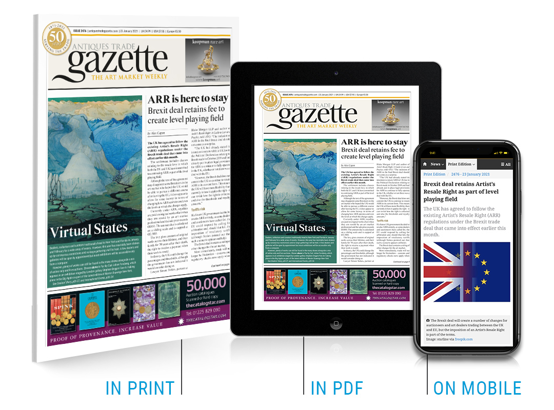Latest issue of Antiques Trade Gazette available on your desktop, tablet or smartphone