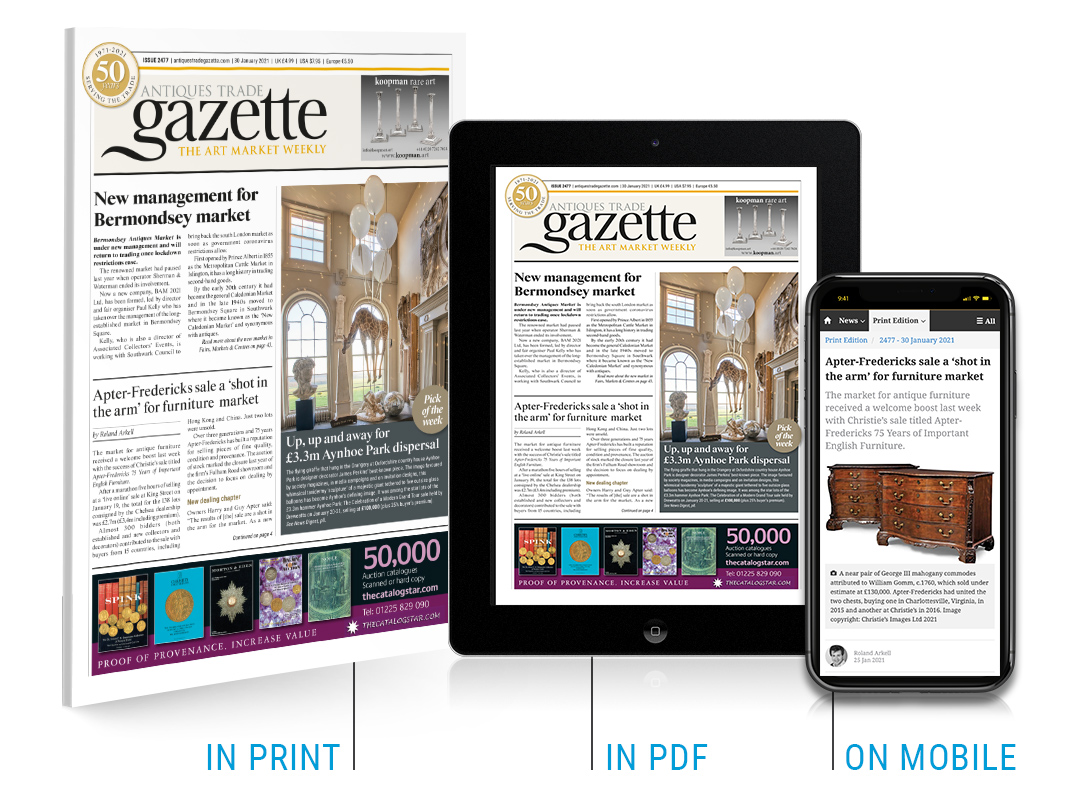 Latest issue of Antiques Trade Gazette available on your desktop, tablet or smartphone