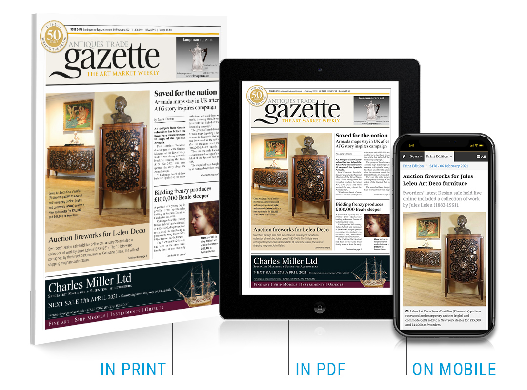 Latest issue of Antiques Trade Gazette available on your desktop, tablet or smartphone