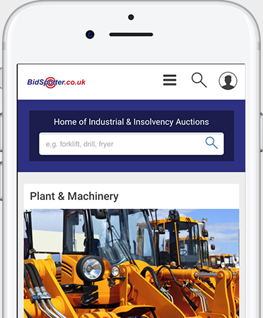bidspotter.co.uk on mobile