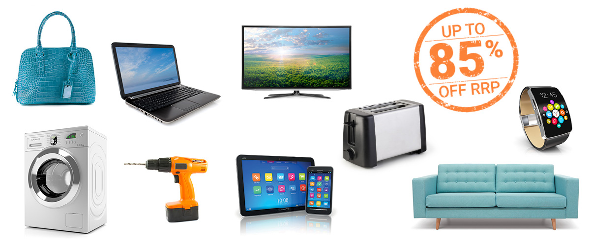 Up to 85% off RRP on consumer products