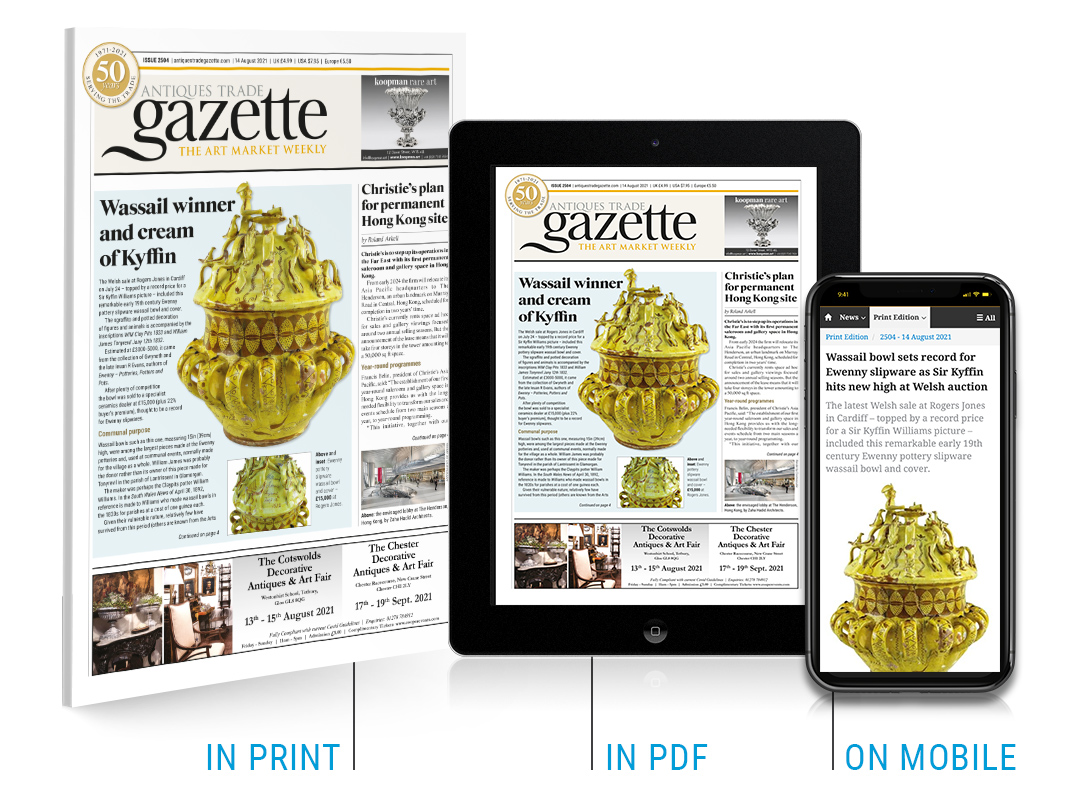 Latest issue of Antiques Trade Gazette available on your desktop, tablet or smartphone