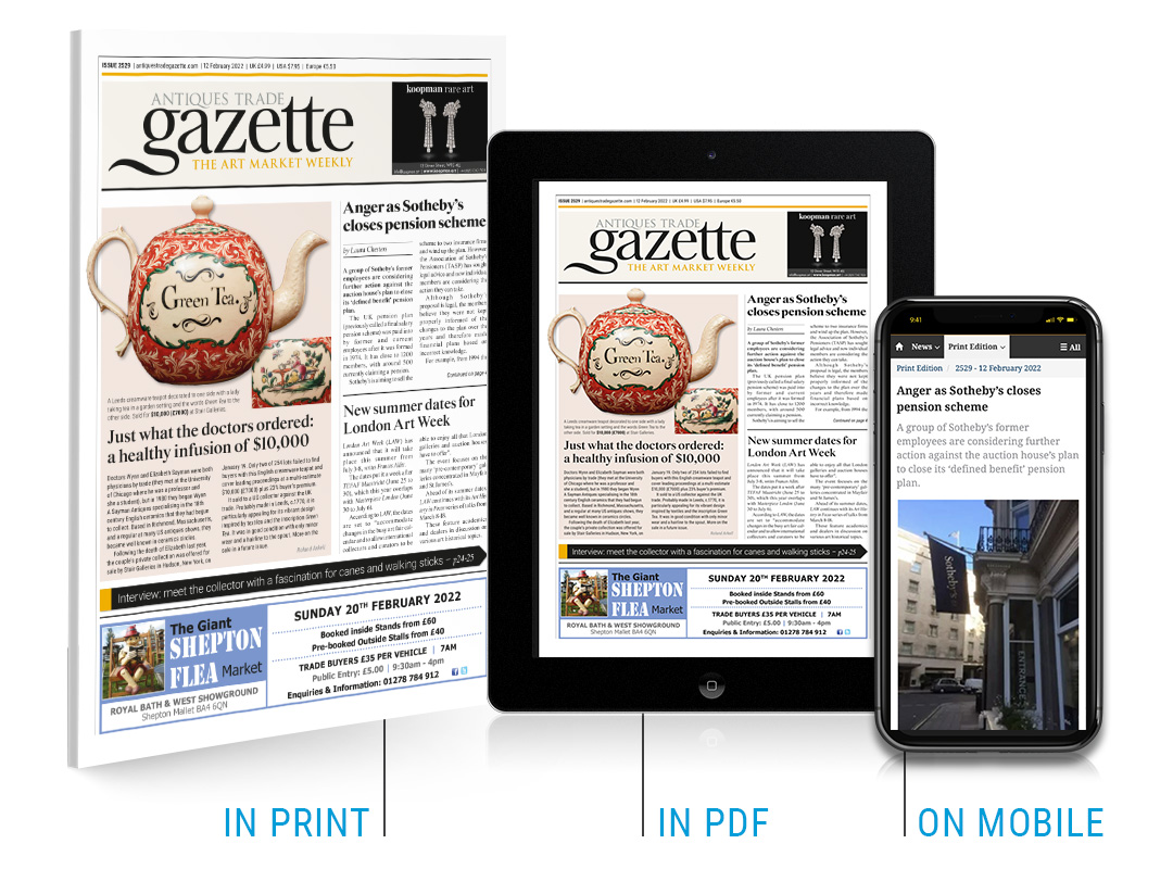 Latest issue of Antiques Trade Gazette available on your desktop, tablet or smartphone