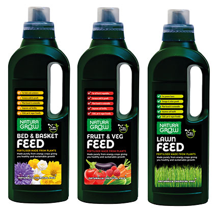The New 1Ltr Bed & Basket, Fruit & Veg and Lawn Feed bottles