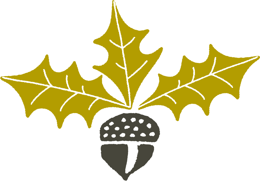 Holly with acorn graphic